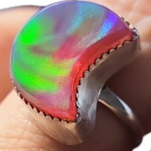 NEW-M&S GALAXY OPAL MOON RING-SIZE 7